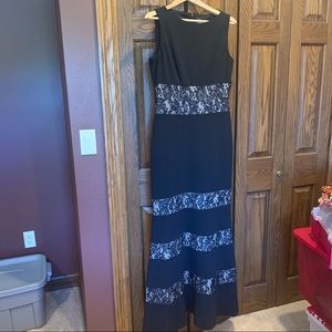 Vince Camuto Sequined Sleeveless Evening Gown